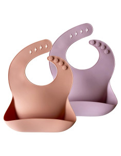 Conjunto de 2 Baberos de Silicona Moonkie Libres de BPA