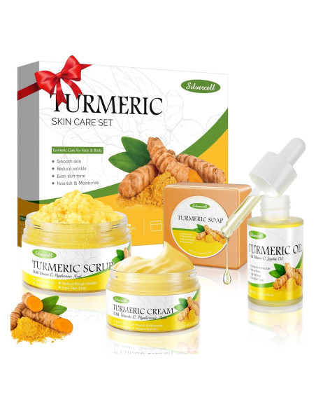 Kit de Cuidado de Piel de Cúrcuma Silvercell - Hidratación y Antienvejecimiento