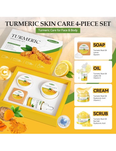 Kit de Cuidado de Piel de Cúrcuma Silvercell - Hidratación y Antienvejecimiento