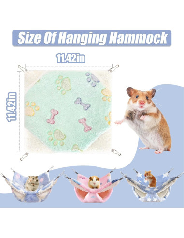 4 Hamacas Colgantes para Ratas y Animales Pequeños Maxipurpose