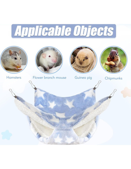 4 Hamacas Colgantes para Ratas y Animales Pequeños Maxipurpose