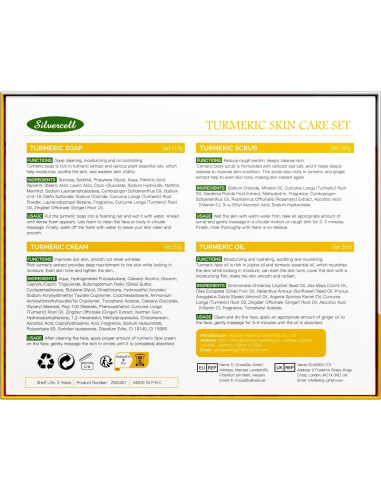Kit de Cuidado de Piel de Cúrcuma Silvercell - Hidratación y Antienvejecimiento