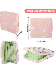 Bolsas de Almacenamiento para Toallas Sanitarias Abeillo 3Pcs 2