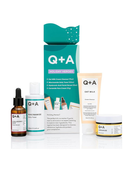 Conjunto de Cuidado de la Piel Q+A - 4 Pasos Hidratantes Vegano Conjunto de Cuidado de la Piel Q+A - 4 Pasos Hidratantes Vegano