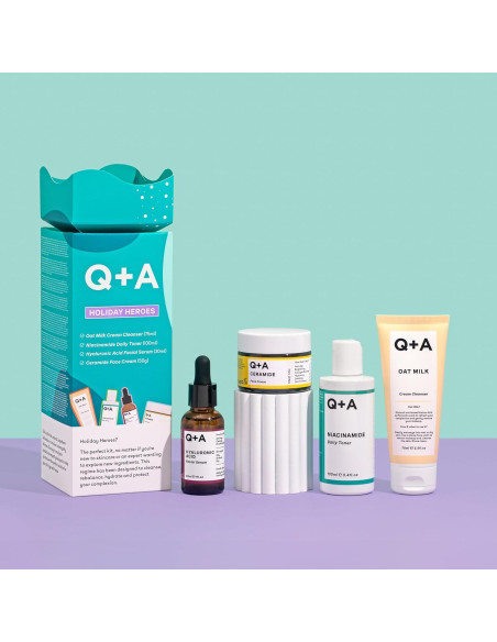 Conjunto de Cuidado de la Piel Q+A - 4 Pasos Hidratantes Vegano Conjunto de Cuidado de la Piel Q+A - 4 Pasos Hidratantes Vegano