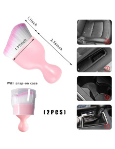 2 Cepillos de Polvo Dickno para Interior de Coche - Suaves y Sin Rayones 2