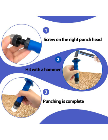 Juego de Punzones Huecos Sutekus 14 Piezas 5mm a 35mm