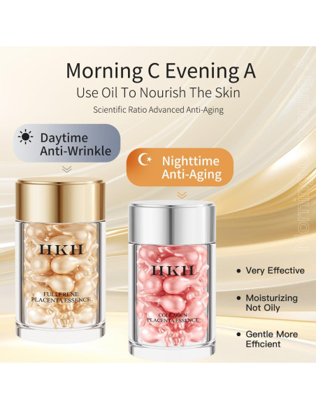 Suero Pro-Retinol HKH Anti-Envejecimiento 48 Cápsulas 71g