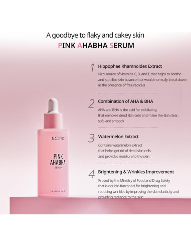 Set de Cuidado Facial NACIFIC Pink AhaBha 150ml, 50ml, 50ml