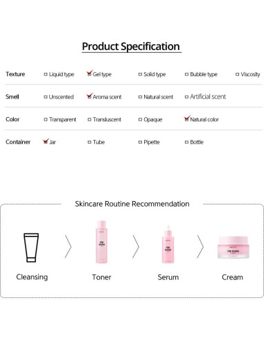 Set de Cuidado Facial NACIFIC Pink AhaBha 150ml, 50ml, 50ml