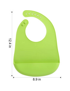 Baberos de Silicona PandaEar 2 Pack Ajustables Unisex 100% Suave 2