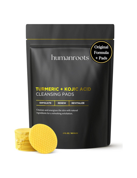 Discos Exfoliantes de Ácido Kójico y Cúrcuma Humanroots - 30 Unidades Discos Exfoliantes de Ácido Kójico y Cúrcuma Humanroots - 30 Unidades