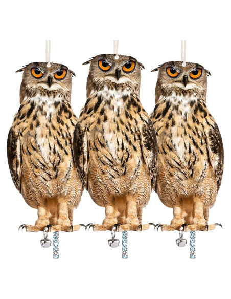 Búhos Espantapájaros Kungfu Mall - Paquete de 3 Unidades