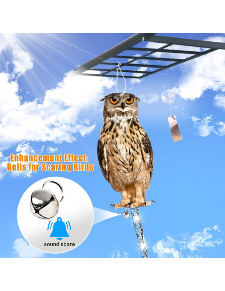 Búhos Espantapájaros Kungfu Mall - Paquete de 3 Unidades