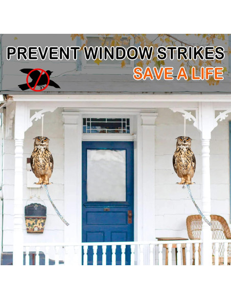 Búhos Espantapájaros Kungfu Mall - Paquete de 3 Unidades