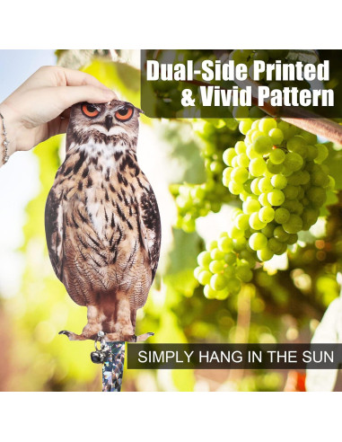 Búhos Espantapájaros Kungfu Mall - Paquete de 3 Unidades