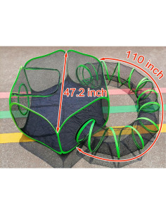 Cercado para Animales Pequeños Heyhome 120x45cm con Túnel 2