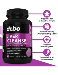 Suplemento Natural de Limpieza del Hígado Dr. BO - 21 Cápsulas 2