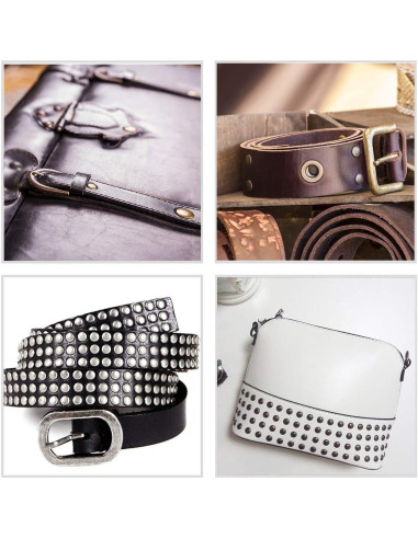 Kit de Remaches de Cuero EuTengHao 484 Piezas 4 Colores