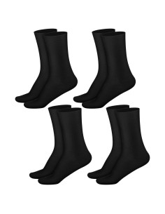 4 Pares Calcetines Forrados de Lana Merino Negros Unisex