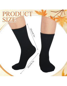 4 Pares Calcetines Forrados de Lana Merino Negros Unisex 2