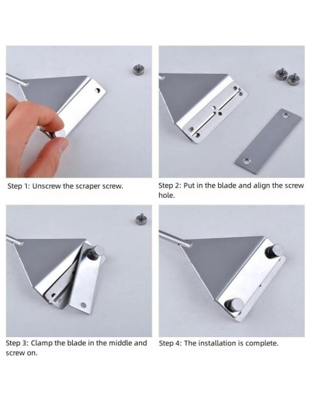 Raspador de Algas Extensible FRAKS de Acero Inoxidable 65cm