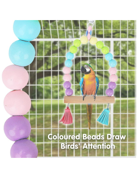 Juguetes para Periquitos 4 Pcs - Accesorios de Madera Limxfree