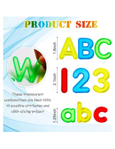 Juego de Letras y Números Transparentes Bbiamsleep 67 Pcs 2
