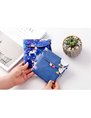 4 Bolsos de Algodón Tiger007 para Toallas Sanitarias 13x13cm