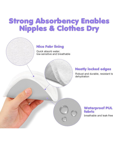 14 Almohadillas Reutilizables para Lactancia G-PADS 11.94 cm