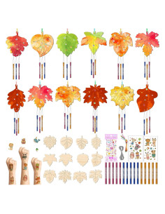 Kit de Artesanía Otoñal TREACLUB 12 Piezas Campanas de Viento