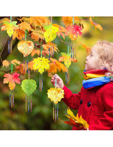 Kit de Artesanía Otoñal TREACLUB 12 Piezas Campanas de Viento