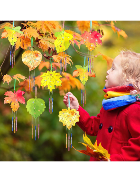 Kit de Artesanía Otoñal TREACLUB 12 Piezas Campanas de Viento