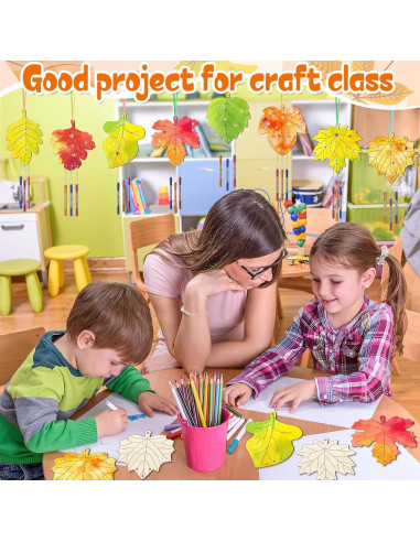 Kit de Artesanía Otoñal TREACLUB 12 Piezas Campanas de Viento