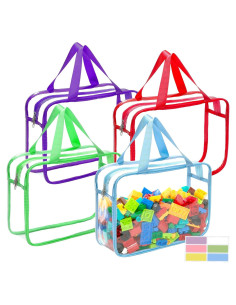 4 Bolsas de Almacenamiento de Juguetes Mhtdet 30x22cm PVC Impermeable