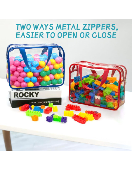 4 Bolsas de Almacenamiento de Juguetes Mhtdet 30x22cm PVC Impermeable