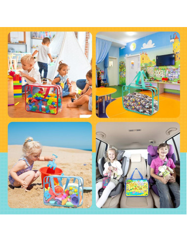 4 Bolsas de Almacenamiento de Juguetes Mhtdet 30x22cm PVC Impermeable