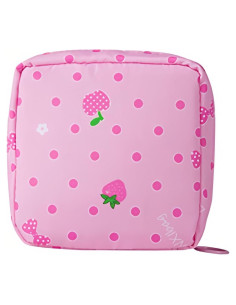 Bolsa de Almacenamiento de Toallas Sanitarias PayPie Rosa 12x12 cm