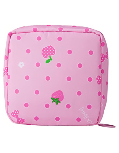 Bolsa de Almacenamiento de Toallas Sanitarias PayPie Rosa 12x12 cm