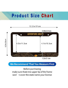 Marco de Placa de Licencia Smoaffly Aventura 30.5x15.2 cm 2