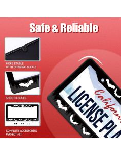 Marco de Placa de Licencia GORSNKYE Acero Inoxidable 31.2x16cm 2