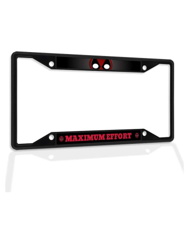 Marco de Placa de Licencia VOXIN Metal Negro 30.5x15.2 cm