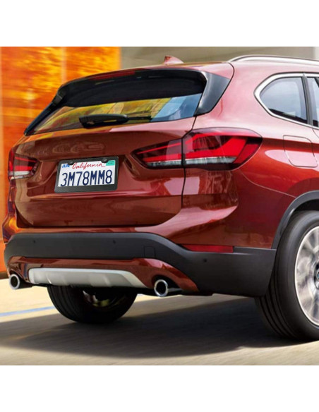 Marco de Placa de Licencia Aluminio Negro YoUoY - Paquete de 2