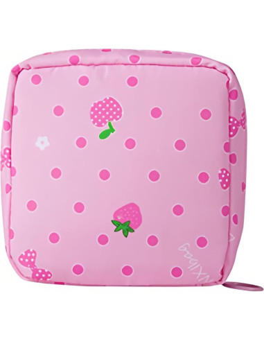 Bolsa de Almacenamiento de Toallas Sanitarias PayPie Rosa 12x12 cm