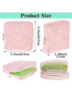 Bolsa de Período 3 Pcs Heclia para Almacenamiento Menstrual 2