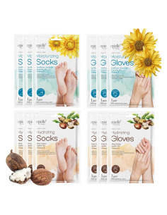 Mascarillas Hidratantes Epielle para Manos y Pies - 12 Pares