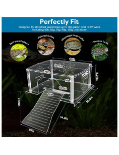 Plataforma de Solarium Extra Grande Haxmdfa para Tortugas 2