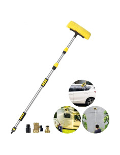 Cepillo de Lavado de Autos Buyplus Telescópico 1.5-3.7m Cerdas Suaves