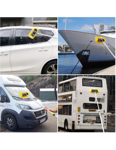 Cepillo de Lavado de Autos Buyplus Telescópico 1.5-3.7m Cerdas Suaves 2