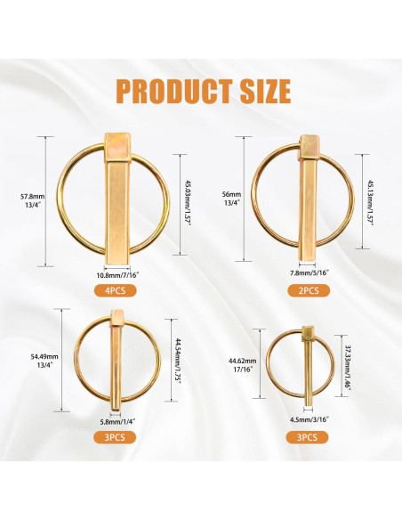 Kit de Pasadores de Seguridad Mankk 12 Piezas Alta Resistencia